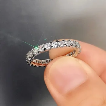 2026 New Starry Sky Full Circle Zircon Women's Ring, Paired with Sparkling Light Luxury Fashion Jewelry Accessories 1