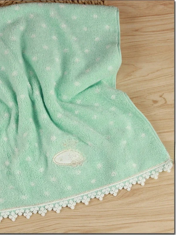 New Pure Cotton Soft Absorbent Towel Face Towel Large Square Handkerchief with Waterdrop Pattern Embroidery Home Textile - 2