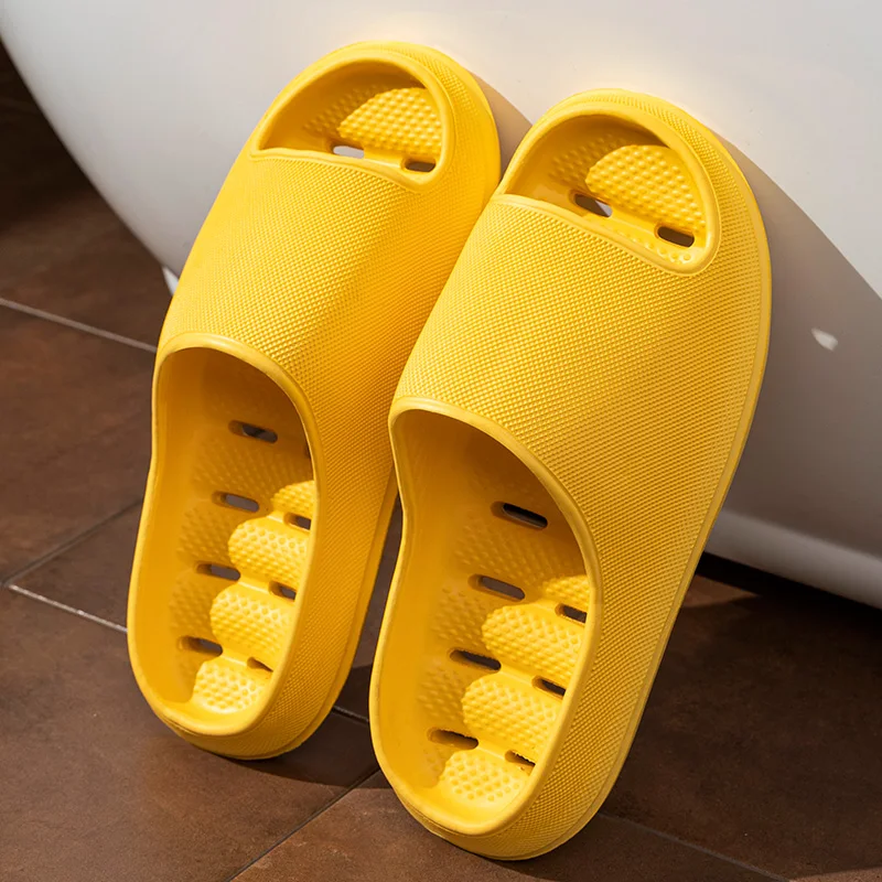 2025 Anti-slip Leaking Bathroom Slippers Women Comfortable Eva Soft Sole Home Slides Woman Feeling Stepping On Feces Slippers