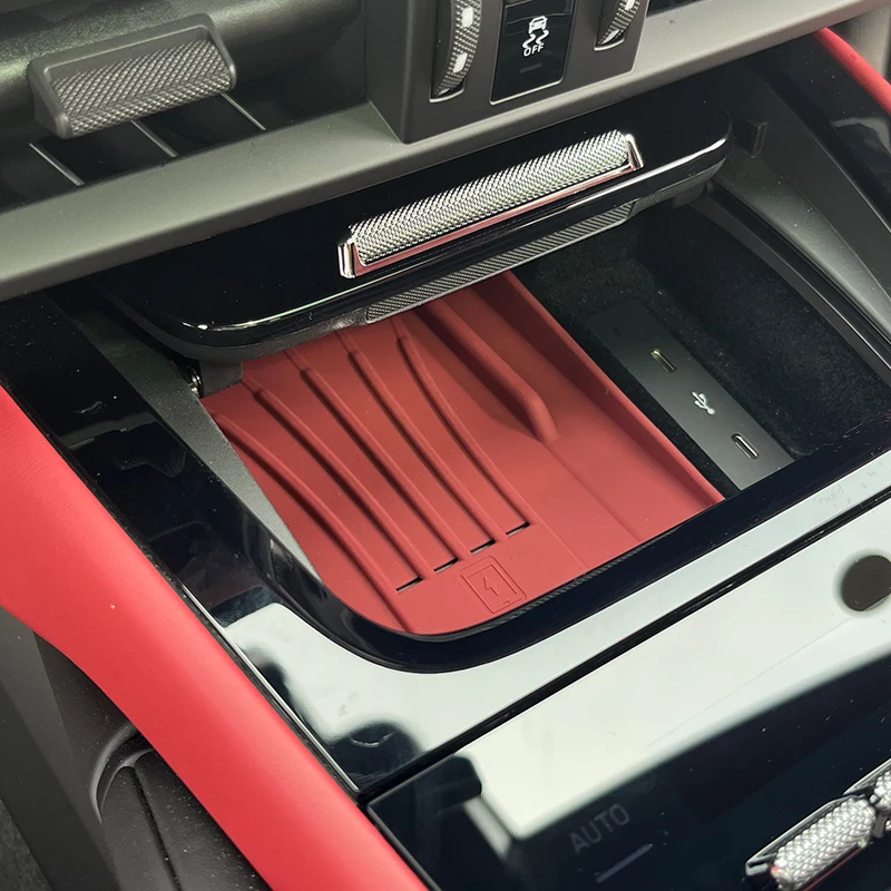 For Porsche Cayenne 2024 2025 Silicone Car Wireless Charging Pad