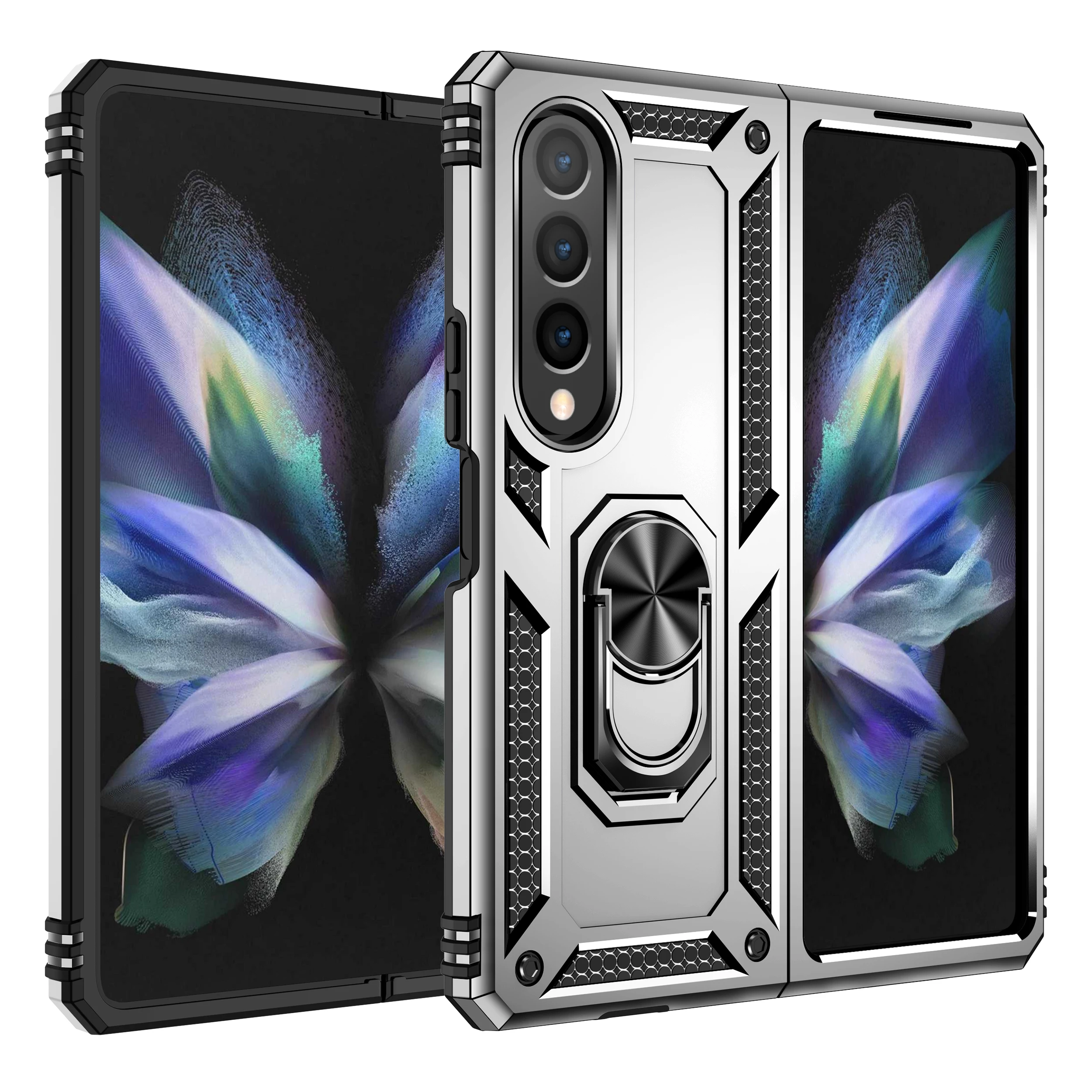 Magnetic Hard Folding Protective Case For Samsung Galaxy Z Fold4 5G Fold 4 Fold3 Fold 3 Non-Slip Phone Bag For Samsung Fold4