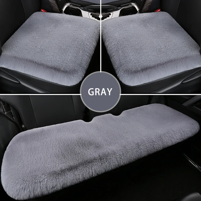 Universal Winter Car Seat Cushion Headrest Lumbar Support Imitated Rabbit  Fur Car Seat Cover Thickened Plush Auto Cape Keep Warm - AliExpress