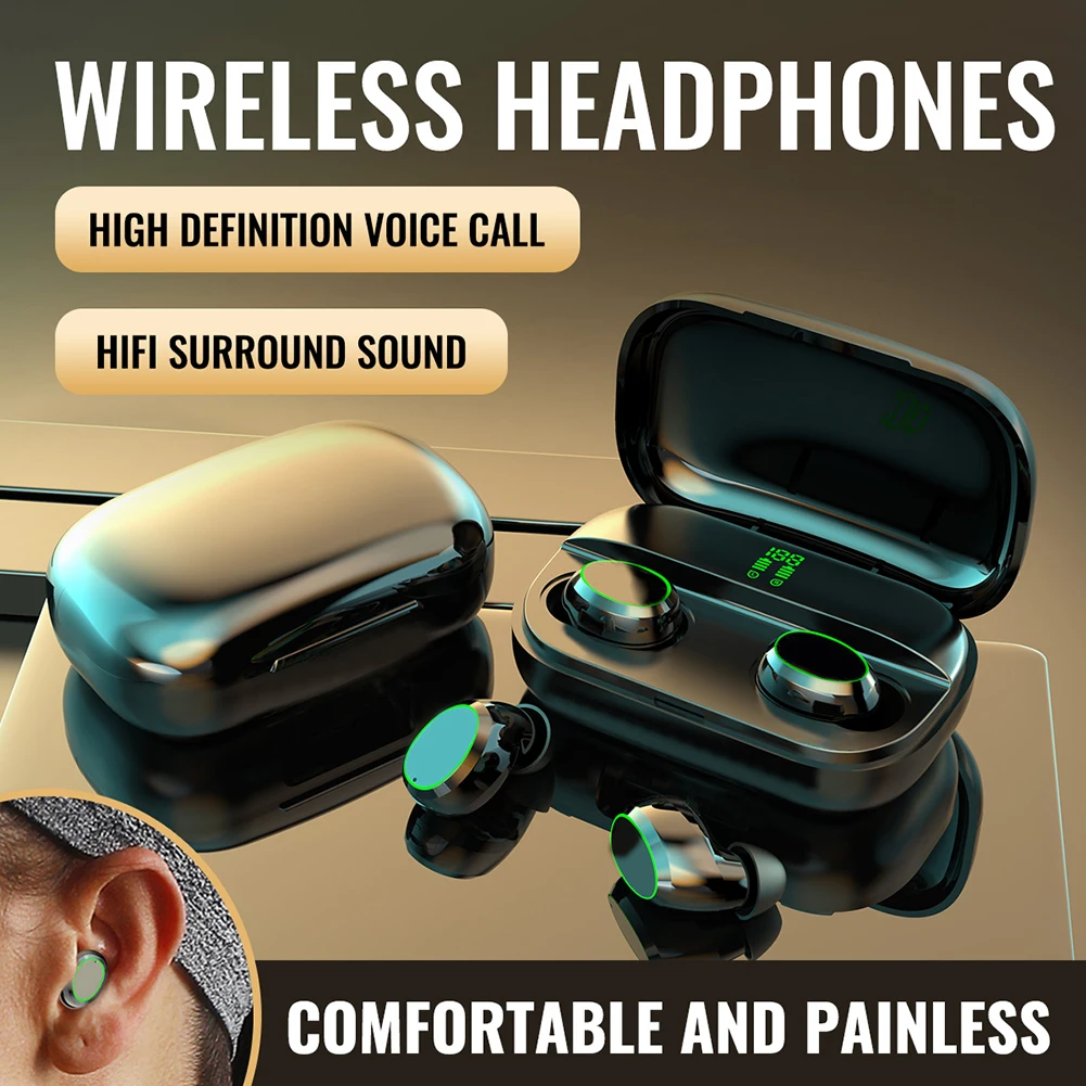 

TWS беспроводные Bluetooth-наушники с шумоподавлением, музыкальные наушники-вкладыши с микрофоном, Hi-Fi стерео наушники, Водонепроницаемая беспроводная Спортивная гарнитура
