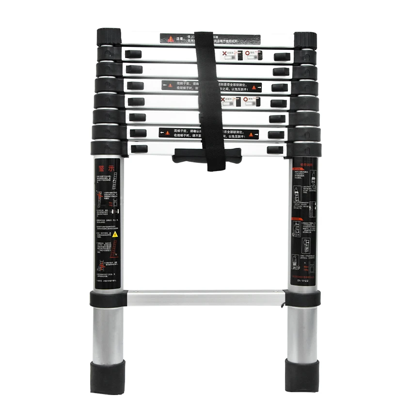 New 2.6 Meters DLT-A Portable Safety Extension Ladder Thick Aluminum Alloy Single-sided Straight Ladder Household 9 Steps