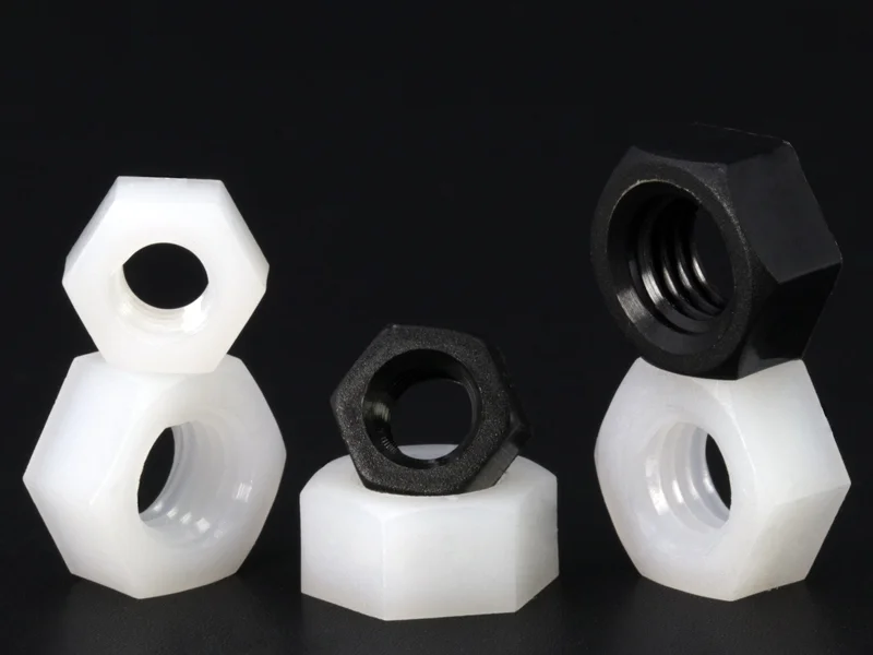 50pcs Plastic Nut Nylon Hex Nut Plastic Screw Cap Black Wire Nut M2 M2