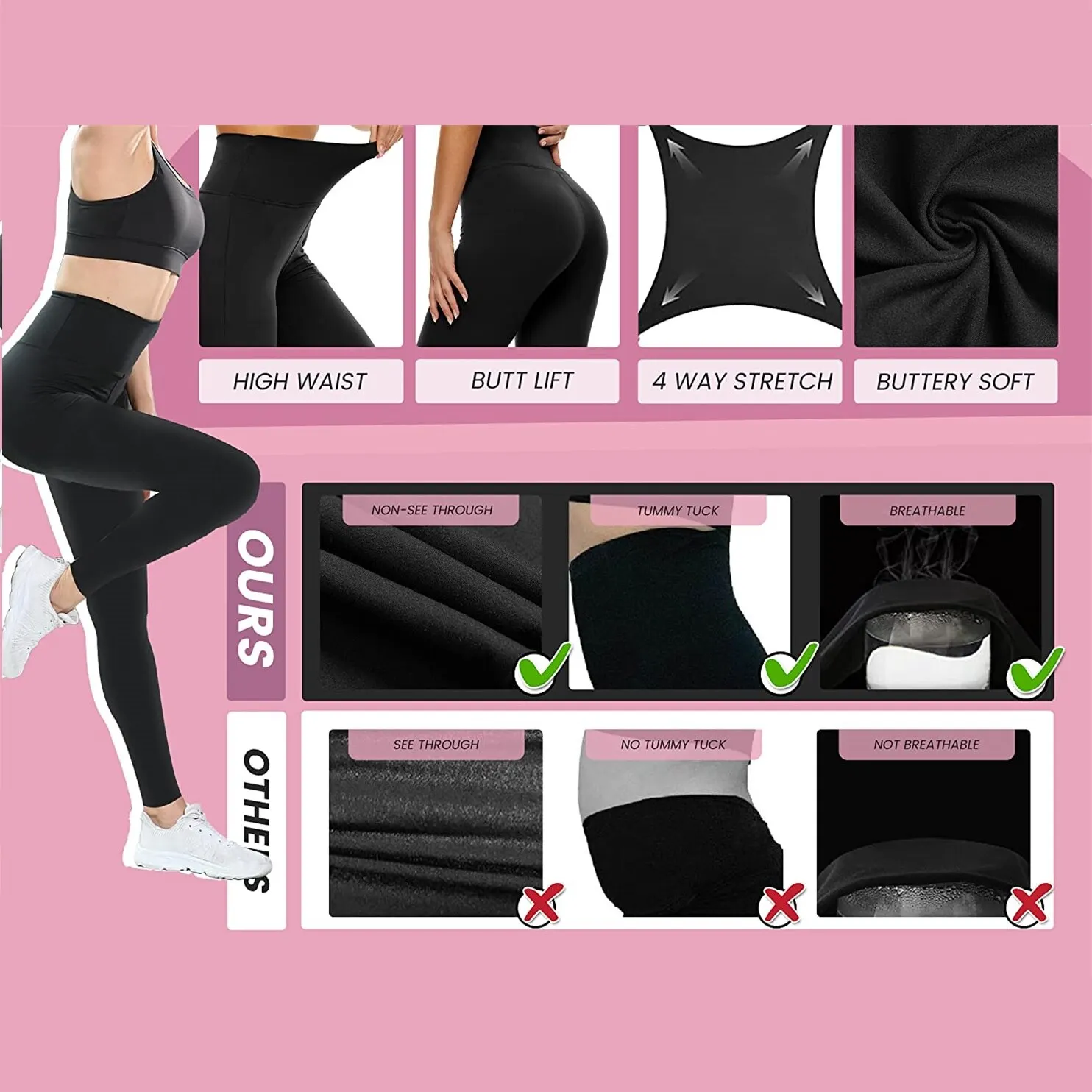 Women Sport Leggings Fitness Running High Waist Naked Feeling Push Up Yoga Pants Gym Girl Tights_voghion.com
