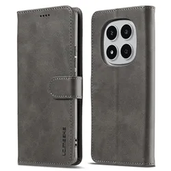 Luxury PU Leather Flip Wallet Phone Case - Premium Shockproof Card Holder Cover - Redmi note 15 Pro 4G (Grey)