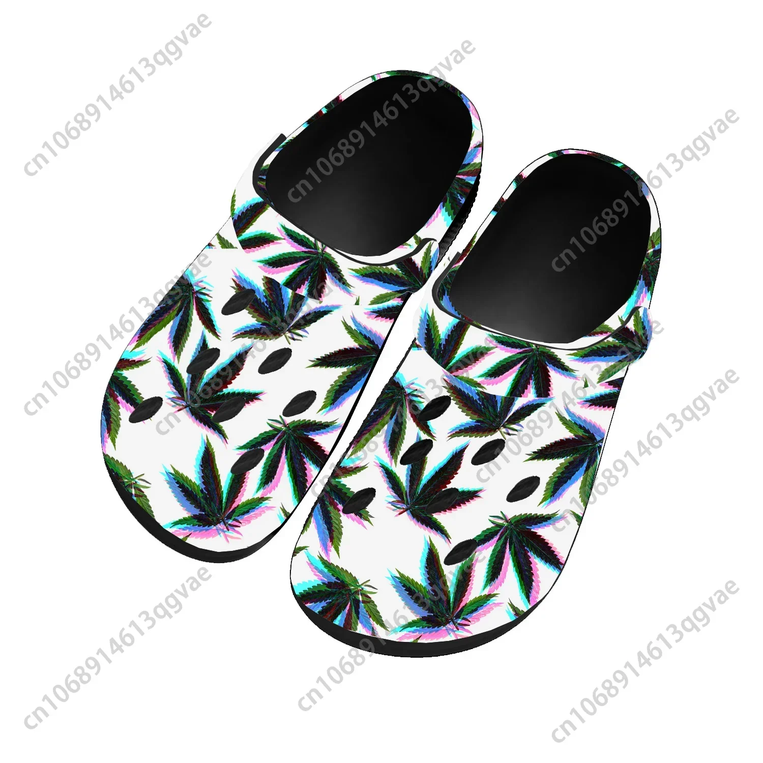

Maple Leaf Printed Pop Home Clogs Custom Water Shoes Mens Womens Teenager Shoe Garden Clog Breathable Beach Hole Slippers Black