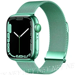 Sleek Milanese Loop Metal Watch Band Strap - 49mm - 42mm - 44mm - 45mm (Spearmint 20)