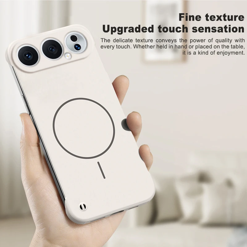 Honor 500 Pro Frameless Shockproof Hard Case with Magnetic Wireless Charging - Matte Ultra Thin PC Cover