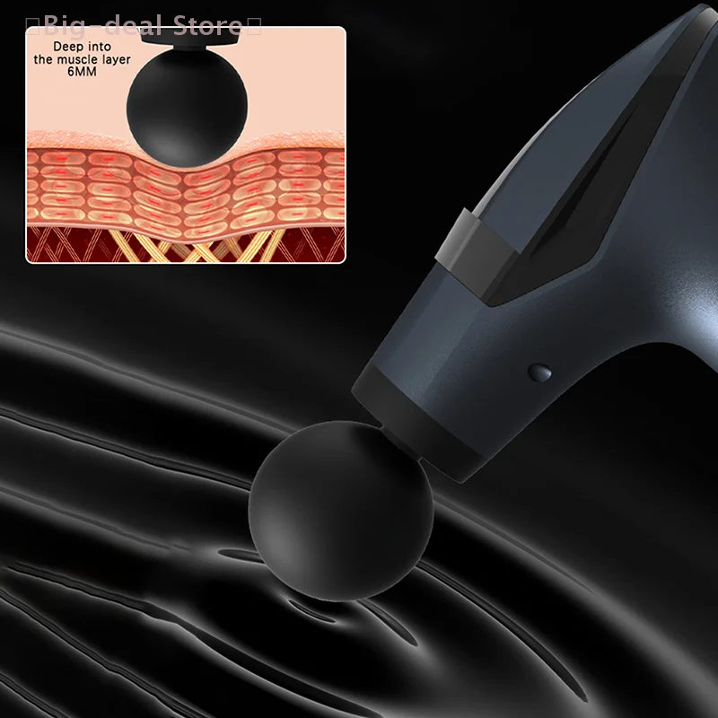 【M】Massage Gun Deep Tissue With Muscle Massager Belt For Relaxation With Extended Handle 3-In-1 Back Massager For Pain Relief