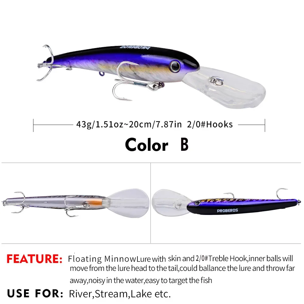 1PCS 17cm 26g Fishing Lure Minnow Walleye Balancer Crankbait Bass  Artificial Fishing Hard Bait Fishing Tackle 2/0# Hook - AliExpress