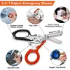 Multifunction Scissors Raptors First Aid Expert Tactical Stainless Steel Folding Scissors Outdoor Hand Tools Combination Gadget 6