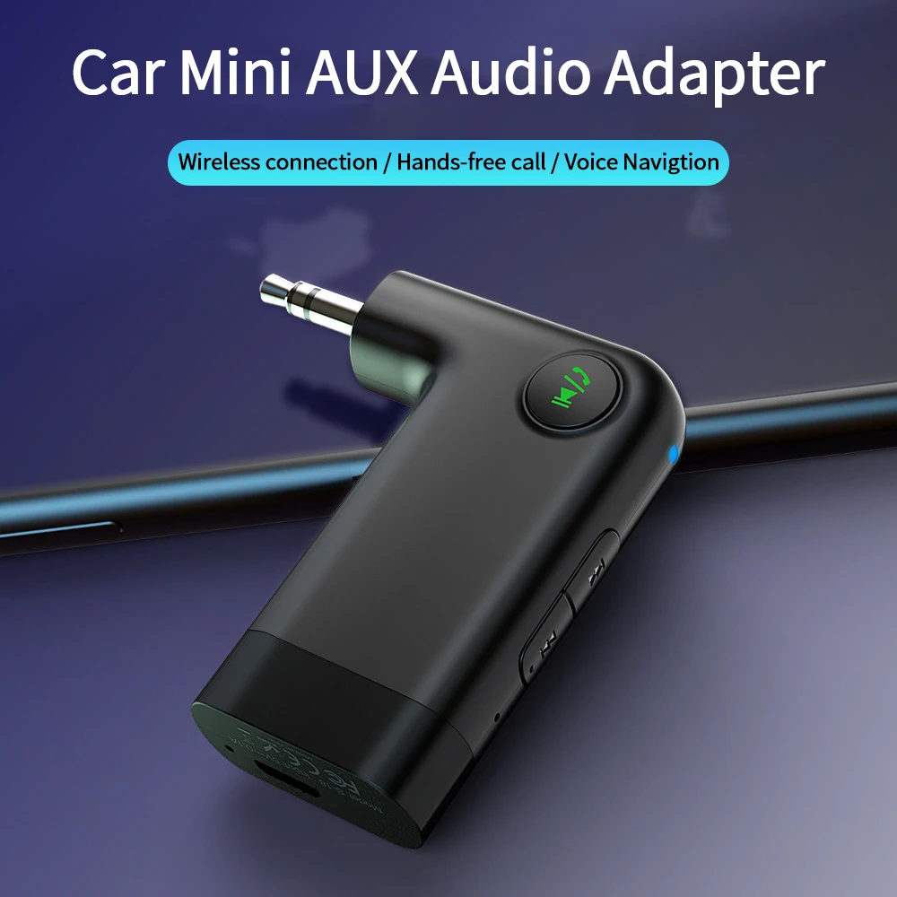 

Bluetooth 5.0 Car Adapter 3.5mm AUX Adapter Wireless Audio Receiver Music/Hands-Free Calls for Car/Home Stereo/Headphones
