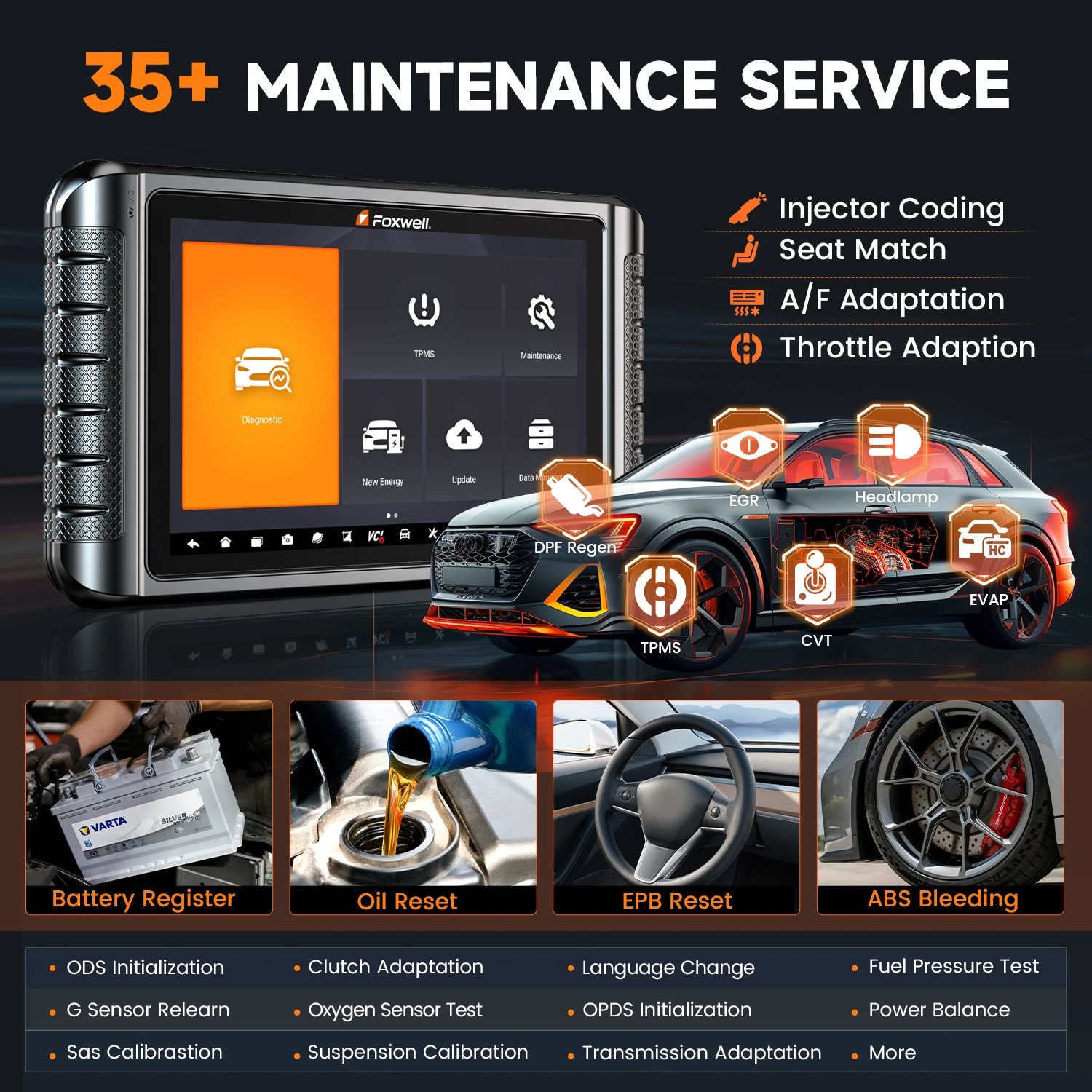 FOXWELL NT1009 CAN FD DOIP 10.1inch OBD2 Bluetooth Bi-Directional