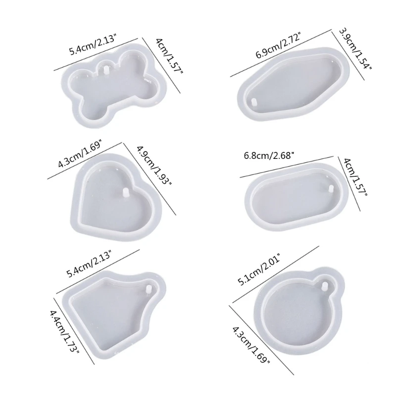 Round Oval Heart Listing Silicone Mold Handmade Necklace Mold Suitable for Craf