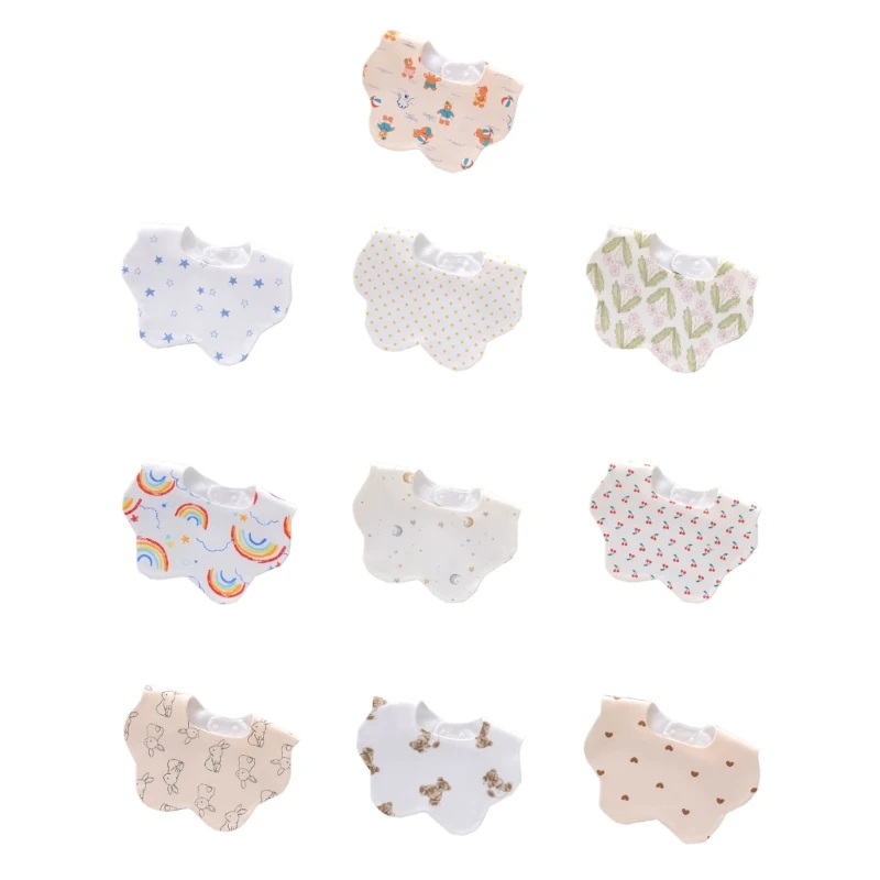 

Baby Bibs Cotton Bib Drooling Bib Handkerchief Burp Cloth Newborn Shower Gift