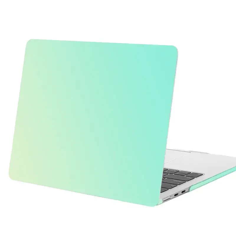 Кожаный чехол для ноутбука с зеленым градиентом, полностью совместим с MacBook Air13 MacBook pro, защитный чехол 13 дюймов