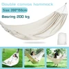 150*190CM Camping Hammock Canvas Hanging Bed Without Stick White Double Chair Swing Sleeping Bed for Travel Rollover Prevention 3
