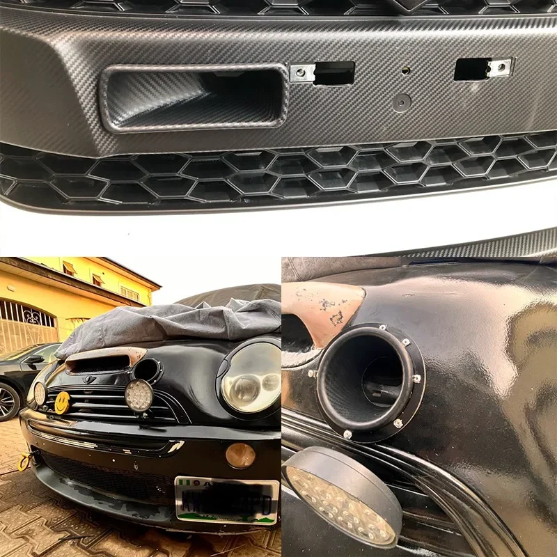 1pcs Universal Car Front Bumper admission air Turbo Air Intake Pipe Kit ABS Turbine Inlet Kit Pipe Air Funnel air intake kit air intake pipe air filter intake pipe