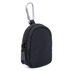 Tactical Key Wallet Holder - Compact EDC Coin Pouch with Zipper Pocket (Black)