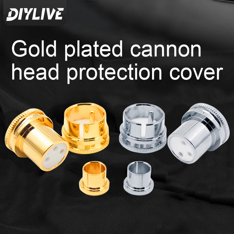 DIYLIVE 순수 구리 XLR 밸런싱 헤드 캡 Canon RCA 시트 차폐 캡..