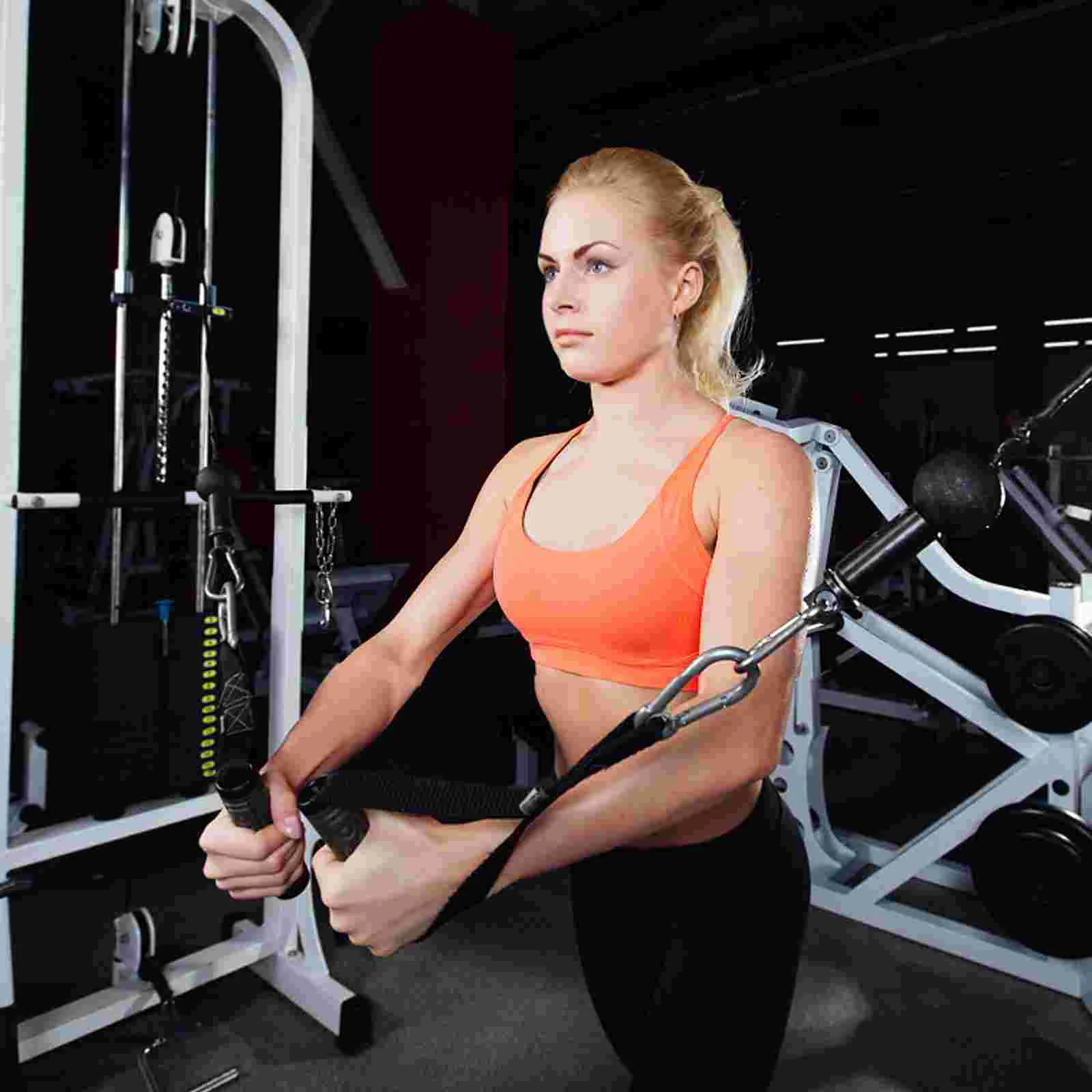 

Bands Pulley Exercise System Rope Workout Arm Resistance Cable Ropes Attachment Tricep Fitness Pulldown Handles Cables Biceps