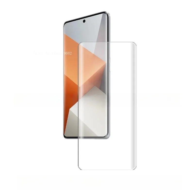 2 Stück UV-Kleber aus gehärtetem Glas für Xiaomi Redmi Note 13 Pro Plus Note 13 Pro+, vollständig klare Abdeckung, gebogener Bildschirm, Trotector – Detail 4