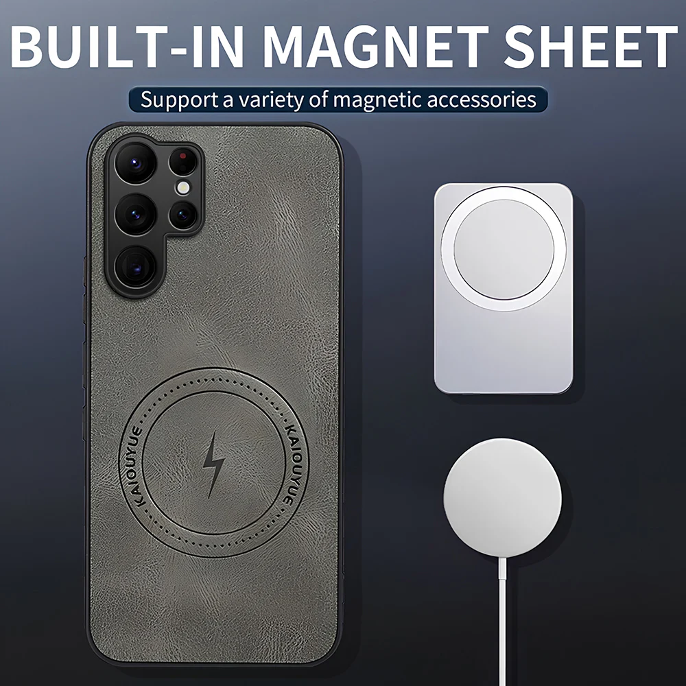 Magnetic PU Leather Shockproof Phone Case - Enhanced Protection Cover
