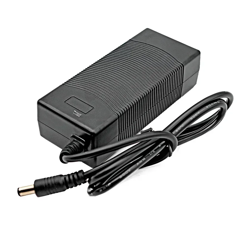 Kaliobes universal ebike lithium charger showing multiple voltage configurations from 42V to 84V