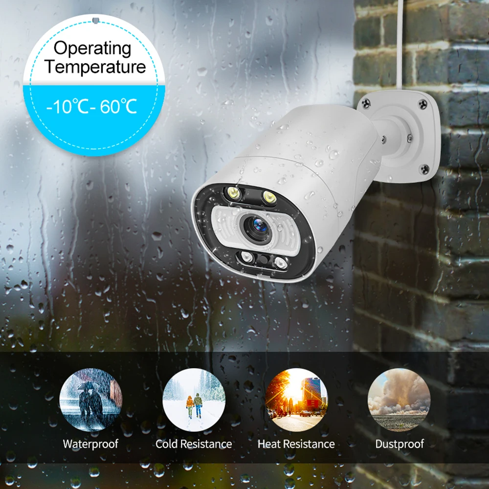 MISECU 8CH 5MP POE CCTV Security Camera System Smart AI Face Detection Two Way Audio Outdoor Video Surveillance Camera Kits P2P