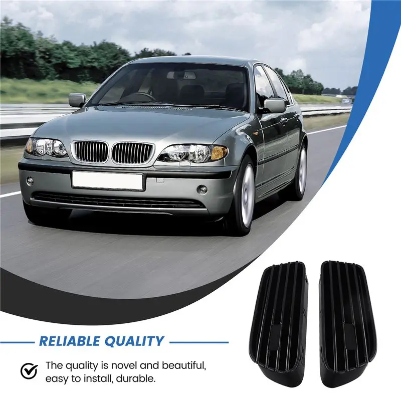 AEA6-사이드 펜더 벤트 그릴 51137895913 51137895914 BMW 3 시리즈 M3 E46 2001-2006 펜더 에어벤트 트림 커버