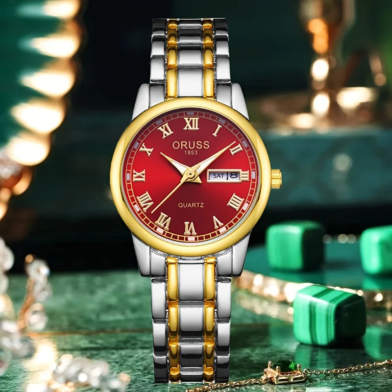 High-end women's watch Trend calendar watch Durable simple romantic personality unique women's watch - 4