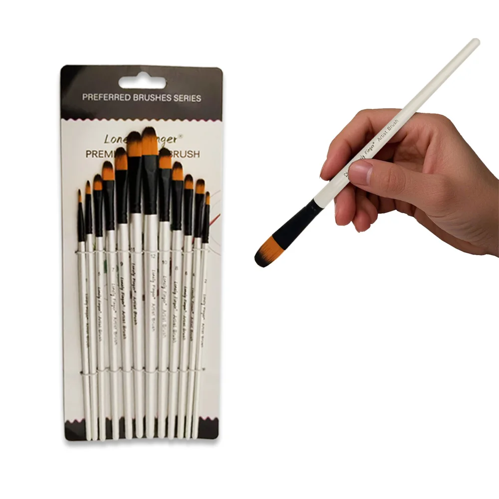 12/48pcs Paint Brush Set, Professional Paintbrushes for Acrylic Painting, Oil, Watercolor, Gouache, Art Supplies for Artists 4