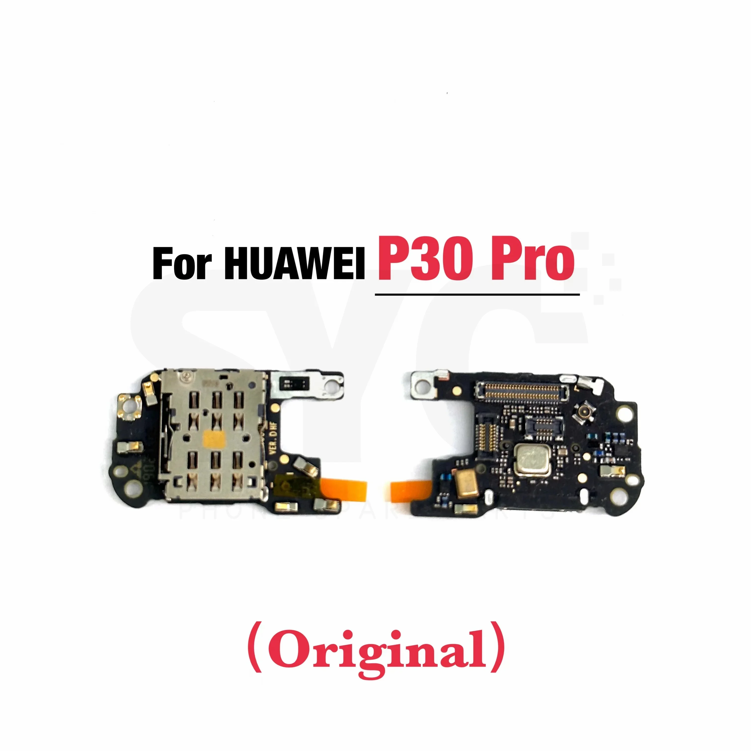 화웨이 P30 Pro Sim 카드 리더 슬롯 소켓 홀더 플렉스 케이블 교체 부품 용 기존 보드 Sim 커넥터