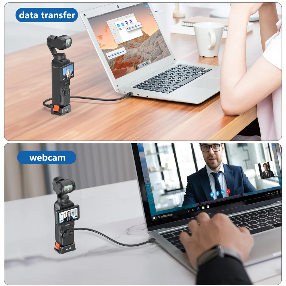 VRIG Multifunction Pocket 3 Quick Release Magnetic Charging Base w 1/4" Arca/Gopro/AC Mount for Osmo Pocket 3 Camera Accessories 6