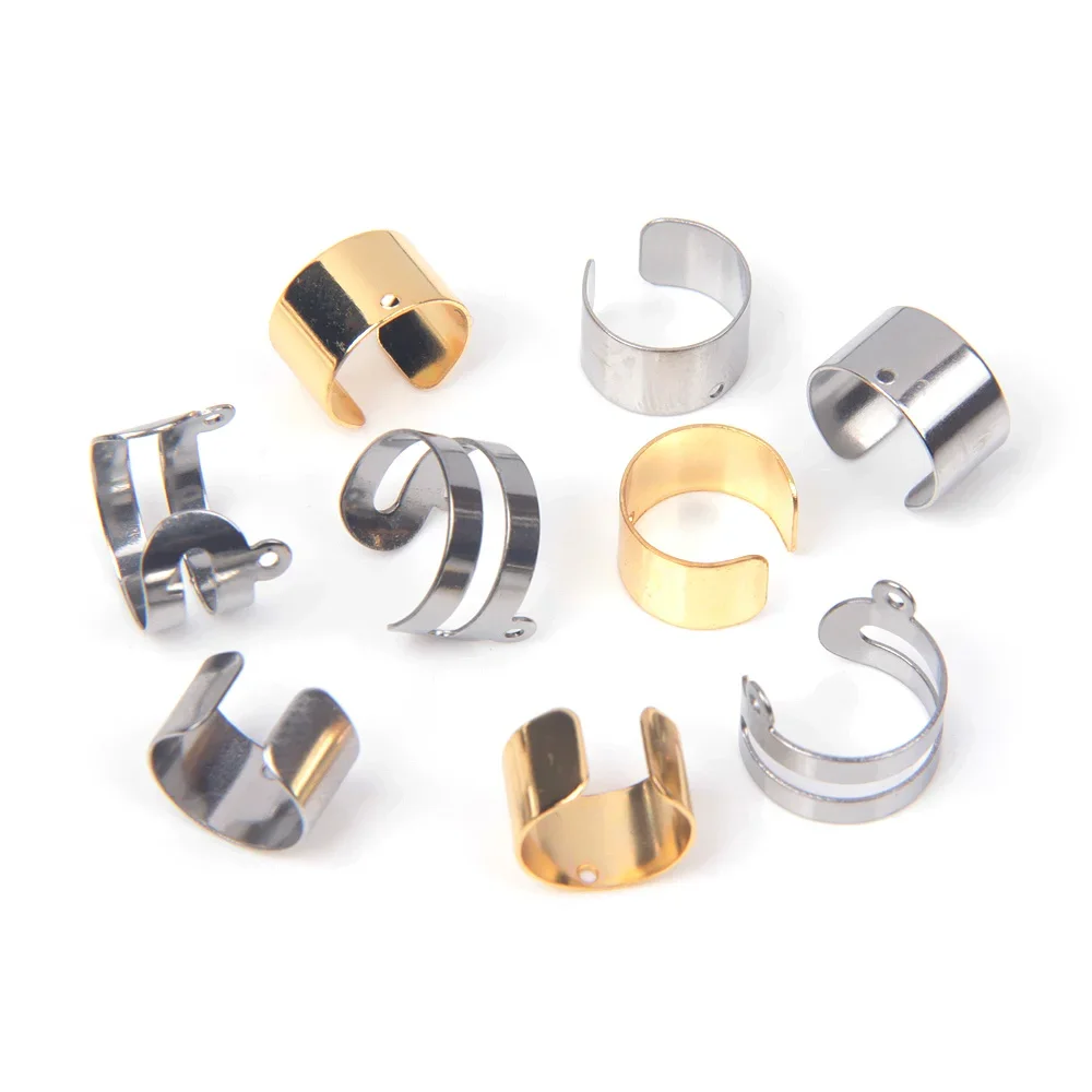 

20Pcs Stainless Steel Ear Cuff Earrings Cartilage Clip On Wrap Earrings Ring Non-Piercing Jewelry Making Accessories Wholesale