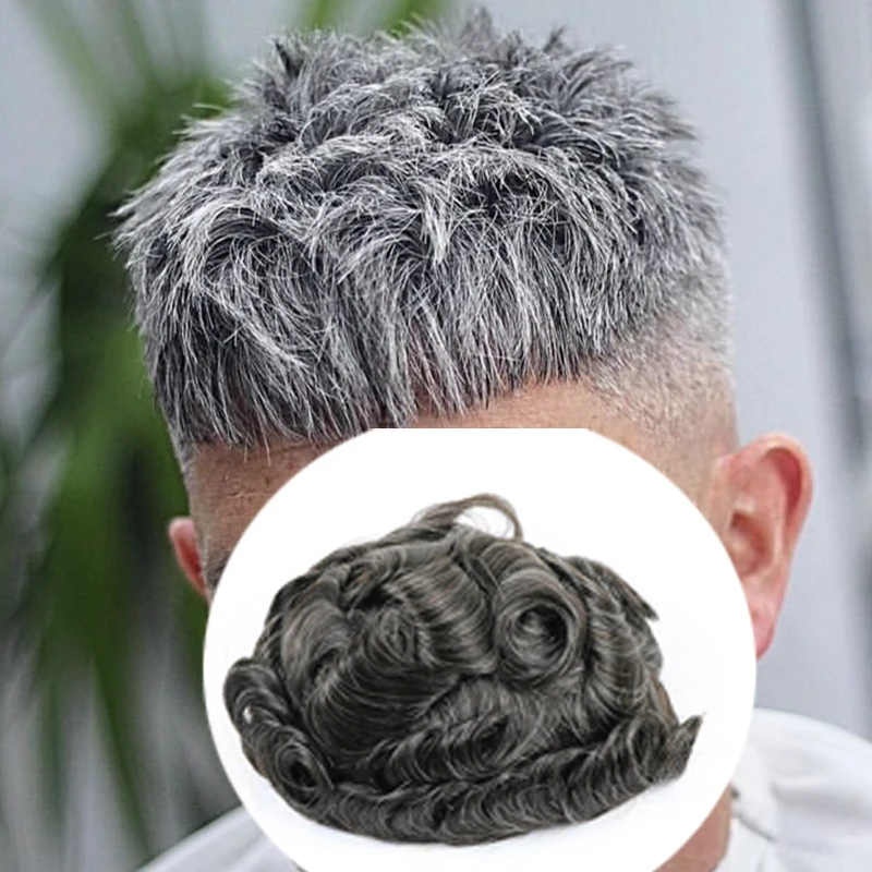 

#1b20 серый, черный, разные цвета, прочный мужской парик из микрокожи, 100% натуральные волосы, кожа из полиуретана, продажа