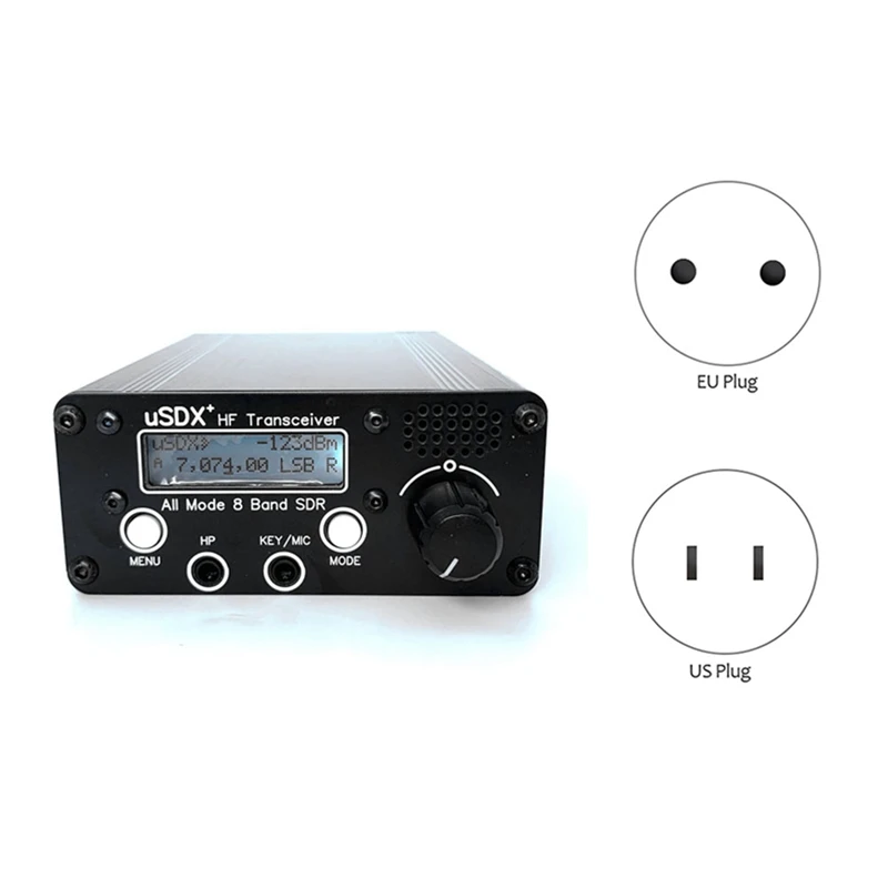 

3-5W USDX+ SDR Transceiver All Mode 8 Band HF Ham Radio QRP CW Transceiver 80M/60M/40M/30M/20M/17M/15M/10M