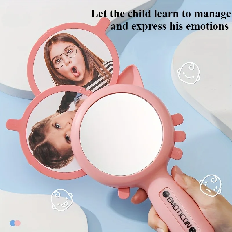 Kids Emotional Imitation Expression Mirror Early Education Puzzle Development Card 6 Emotional Simulation Learning Toy for Kids 4