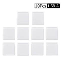 Silicone Anti - Dust Plugs for Charging Ports - Universal Cover Caps for USB and Charging Cables (10Pcs USB A)