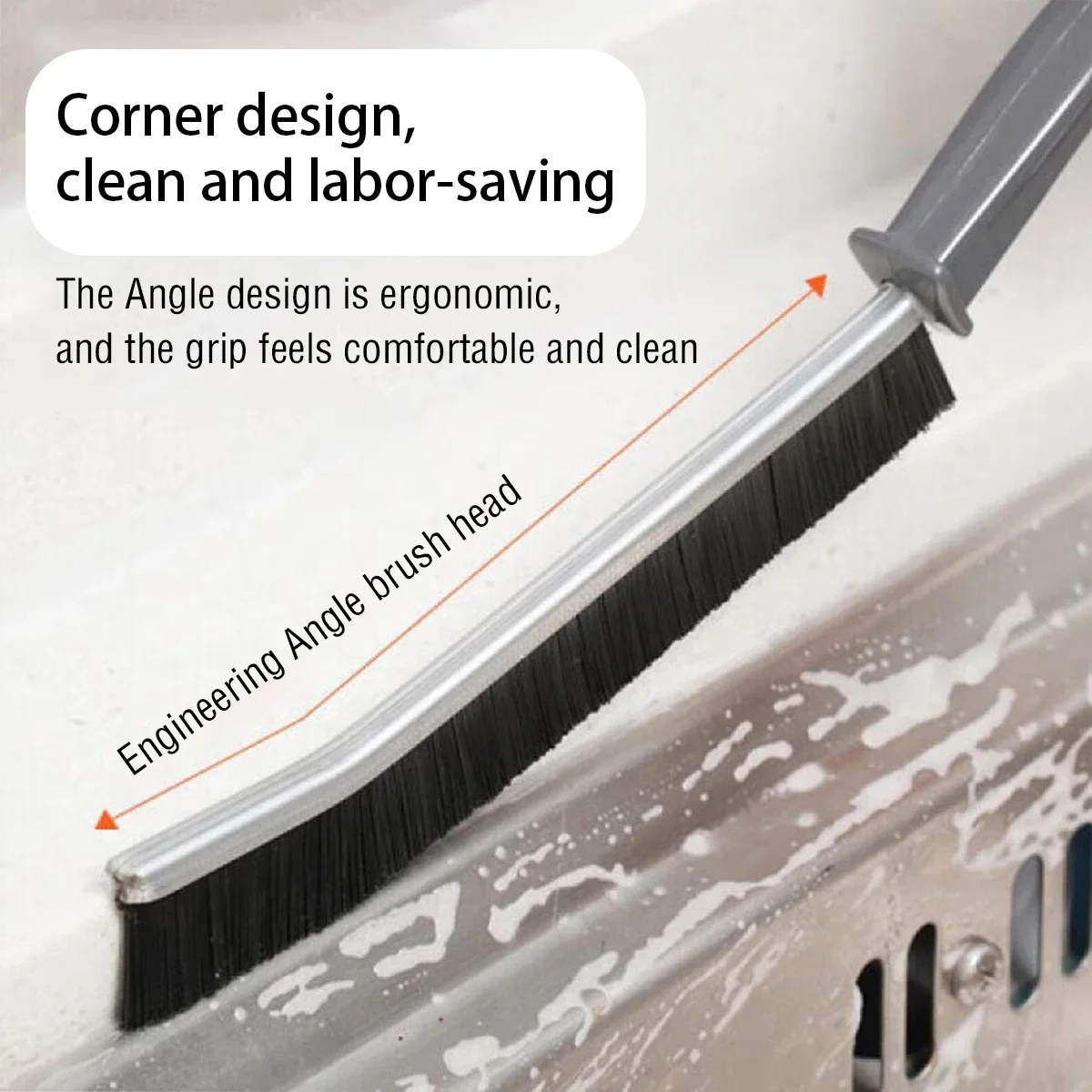 Cleaning Brush for Fine Seam Corners Groove Window Cleaning Tools Kitchen Bathroom Tiles Joints Brush Microfiber Toilet WC Brush 4