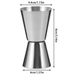 Dual Shot Stainless Steel Cocktail Jigger and Measure Cup (B 20 and 40ml)