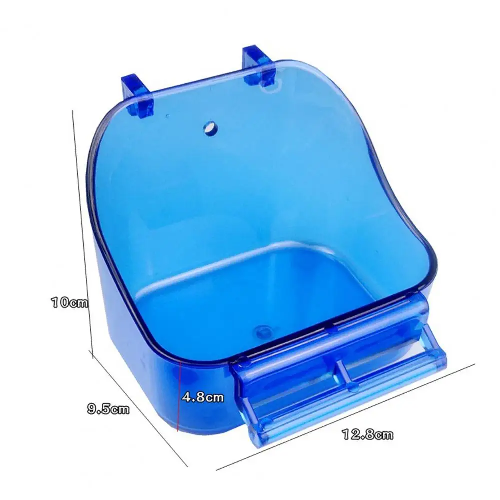 Plastic Practical Standing Pole Design Bird Cage Accessory Lightweight Bird Bath Tub Wear-resistant for Parakeet