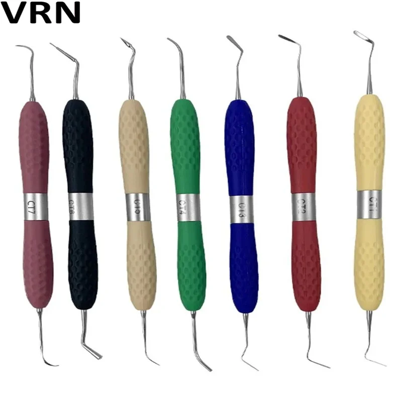 

Dental Resin Filler Set Plastic Dresser With Silicone Handle Aesthetic Restoration Kit CT1-CT7 for Resin Knife Spatula Tool
