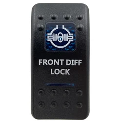 Blue LED Rocker Switch Button - Enhanced Interior Lights & Camper Accessories (Front Diff Lock)