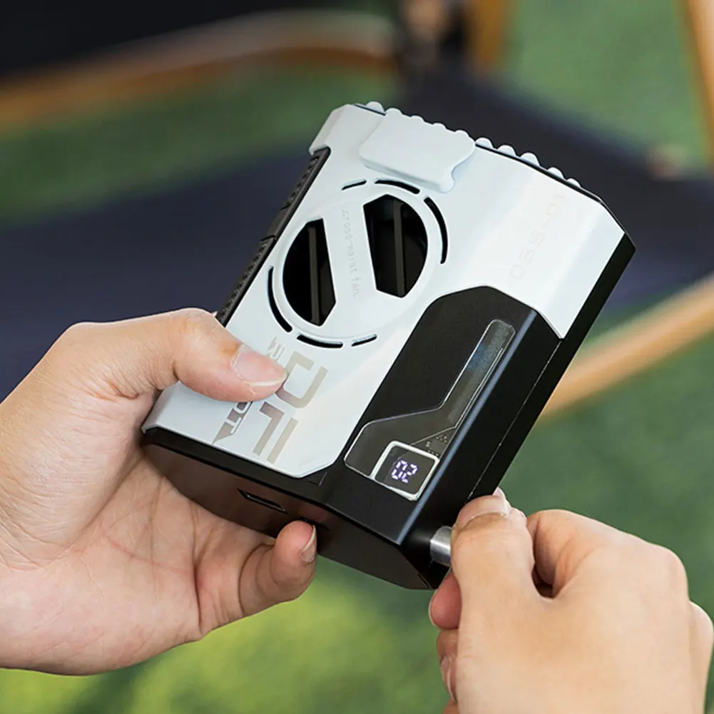 Portable Waist Fan Rechargeable 5 Speeds Wearable Belt Fan LED Digital Display Personal Body Fan Strong Airflow for Outdoor Work