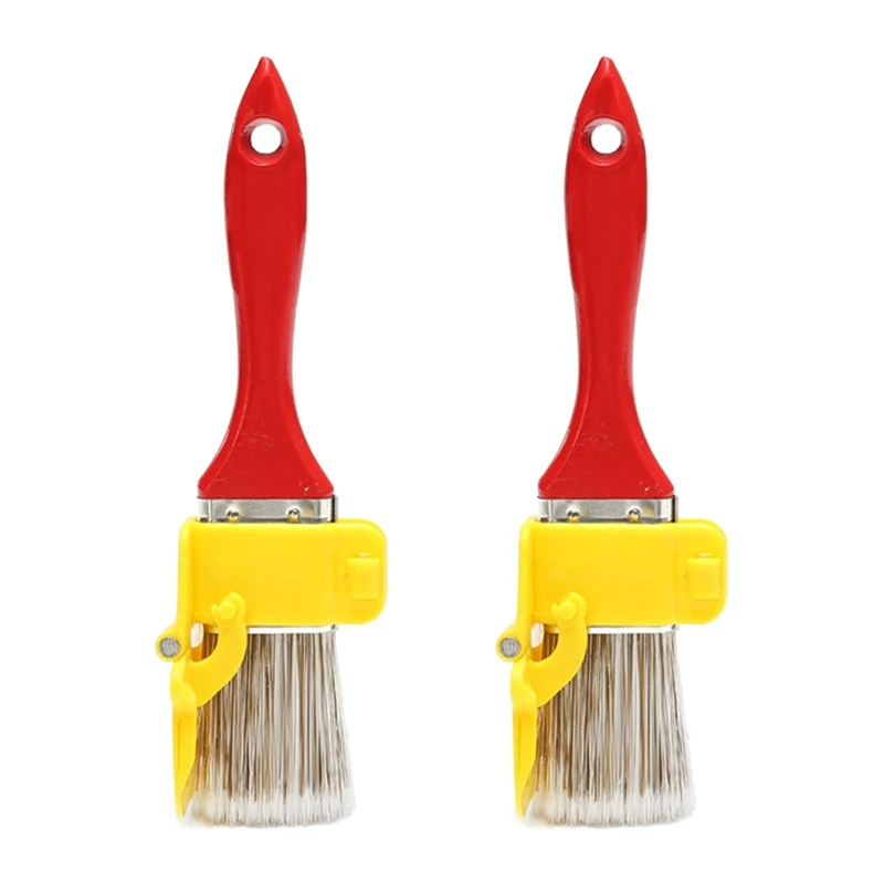 texture brush for ceiling 2Pcs Clean Cut Profesional Edger Paint Brush Edger Brush Tool Multifunctional For Home Wall Room Detail mini paint roller Paint Tools