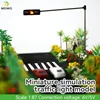 2PCS HO Scale Model Traffic Lights/Operating Pole Mount Overhead Traffic Lights with Controller/Train Railway/Railroad Layout 1