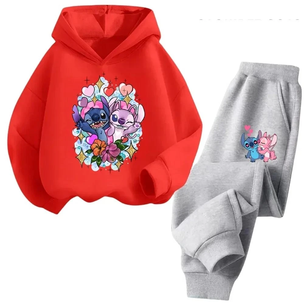 thumbnail image 1 of Nuevo conjunto de sudadera con capucha de Stitch para niñas, sudadera de otoño e invierno, jerséis Harajuku de manga larga, camisetas casuales con capucha de la serie Disney Stich, 1 of 5
